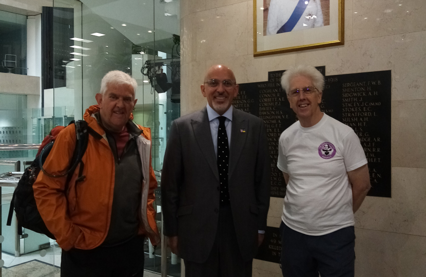 Tony Dixon (Right) with the Rt Hon Nadhim Zahawi (Centre) and Peter Dixon (Left)