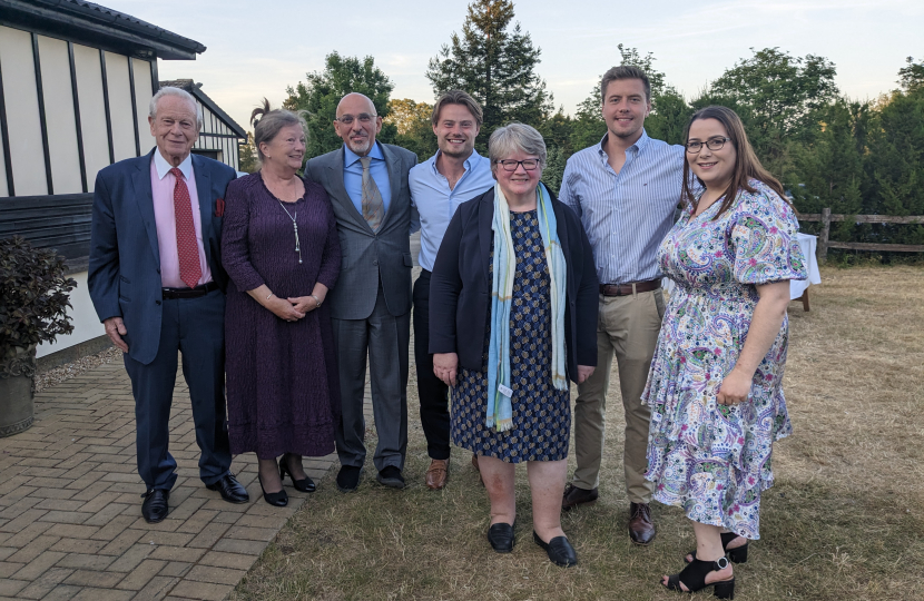 The Rt Hon Dr Therese Coffey with The Rt Hon Nadhim Zahawi MP and Constituents