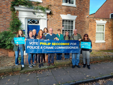 Philip out campaigning in Stratford Upon Avon