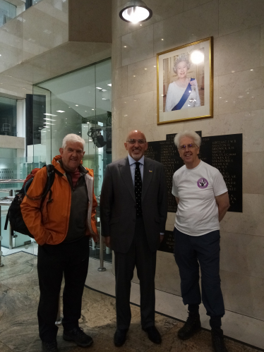 Tony Dixon (Right) with the Rt Hon Nadhim Zahawi (Centre) and Peter Dixon (Left)