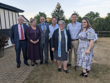 The Rt Hon Dr Therese Coffey with The Rt Hon Nadhim Zahawi MP and Constituents